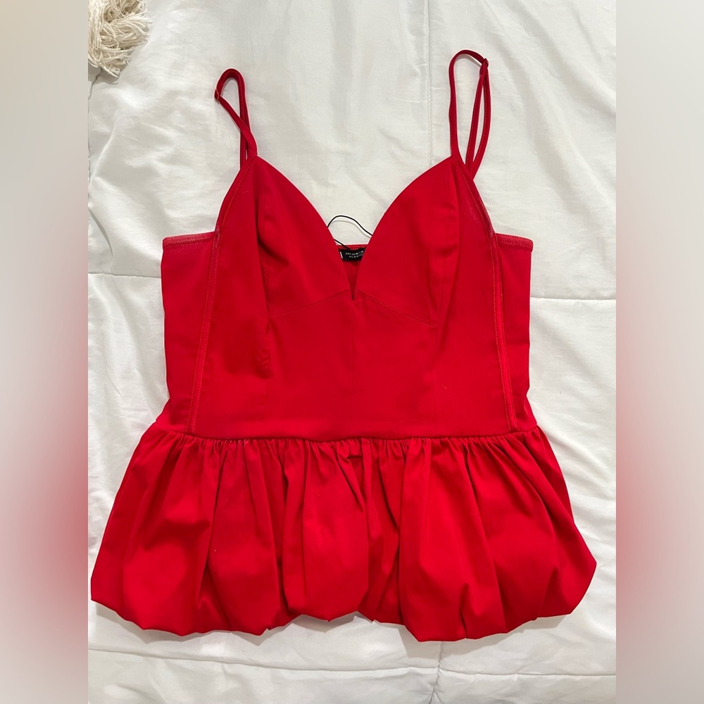 Zara red top